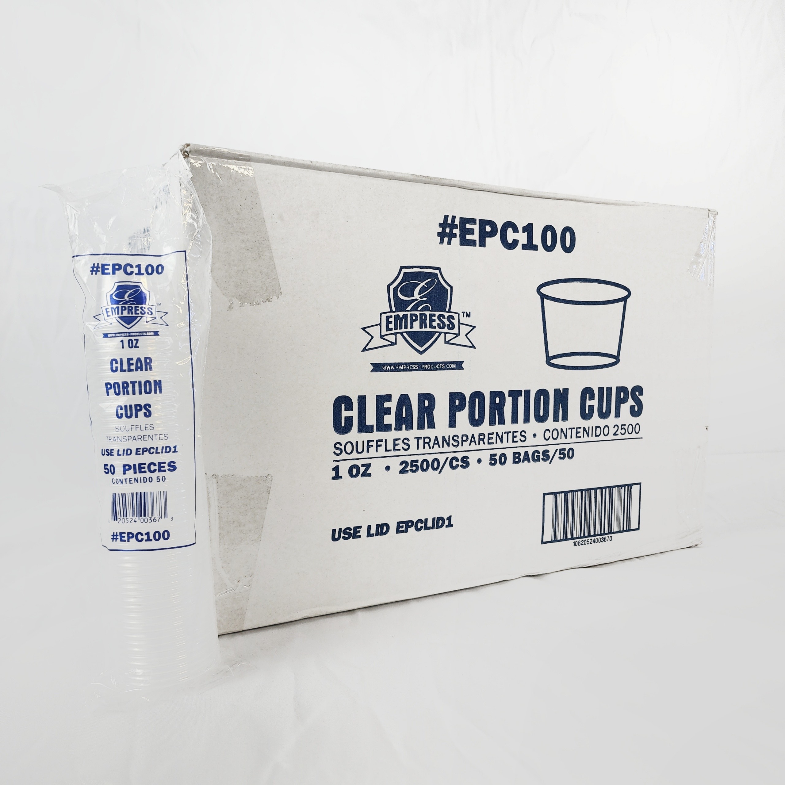 Empress Plastic Portion Cup 1oz Clear (case)