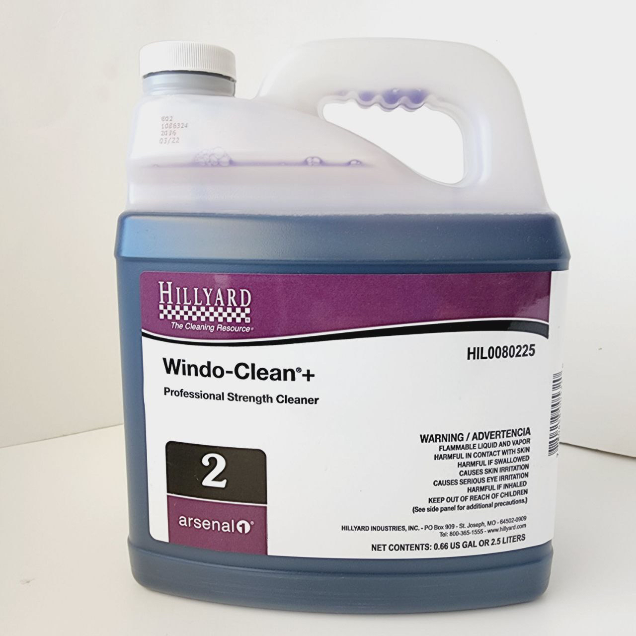 Hillyard Arsenal Windo-Clean+ Glass Cleaner - 2.5 L