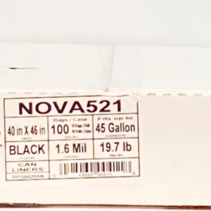 Nova 40x46 1.6 mil Black Repro Can Liner 40-45 Gallon