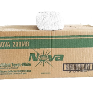 Nova White Multifold Towel 9.0" X 9.45" (16 sleeves per case)