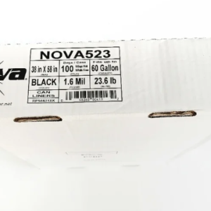 38x58 1.6 mil Black Trash bag (100 Per Case)