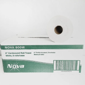 Nova Hardwound Roll Towel White 8"