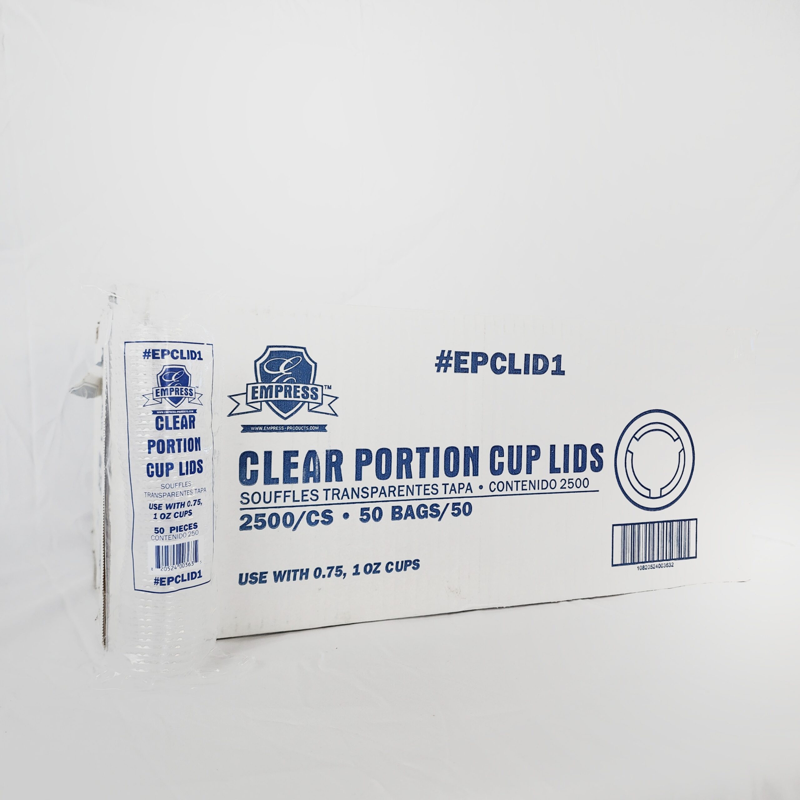 Empress Lid for .75oz and 1oz Plastic Portion Cup (case)